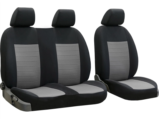 Pokrowce samochodowe do Citroen Berlingo II 2+1 (2008-2018). Pokrowce miarowe materiałowe w kolorze popielaty, pasują do Citroen Berlingo II 2+1 (2008-2018).