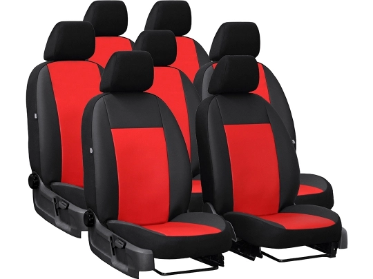Pokrowce samochodowe do Chevrolet Orlando 7m (2010-2018). Pokrowce miarowe skórzane w kolorze czerwony, pasują do Chevrolet Orlando 7m (2010-2018).