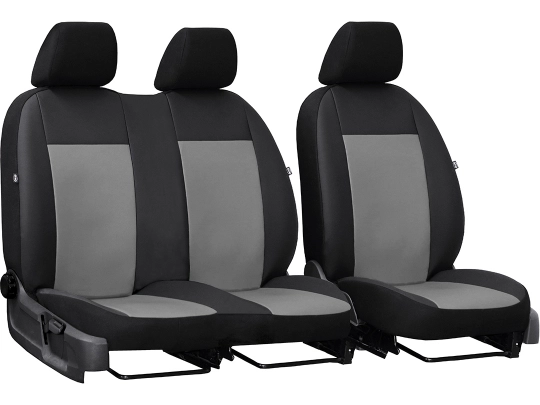 Pokrowce samochodowe do Citroen Berlingo II 2+1 (2008-2018). Pokrowce miarowe skórzane w kolorze szary, pasują do Citroen Berlingo II 2+1 (2008-2018).