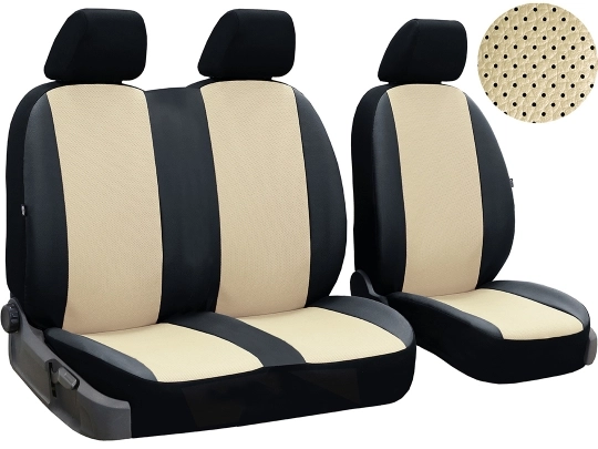 Pokrowce samochodowe do Citroen Berlingo II 2+1 (2008-2018). Pokrowce miarowe skórzane w kolorze beżowy, pasują do Citroen Berlingo II 2+1 (2008-2018).