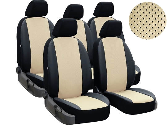 Pokrowce samochodowe do Citroen Berlingo XTR II 5m (2008-2018). Pokrowce miarowe skórzane w kolorze beżowy, pasują do Citroen Berlingo XTR II 5m (2008-2018).