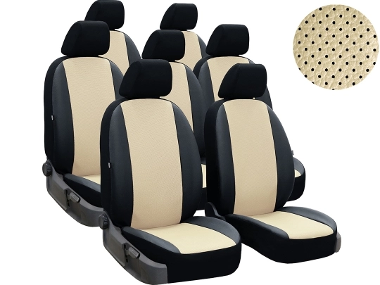 Pokrowce samochodowe do Chevrolet Orlando 7m (2010-2018). Pokrowce miarowe skórzane w kolorze beżowy, pasują do Chevrolet Orlando 7m (2010-2018).