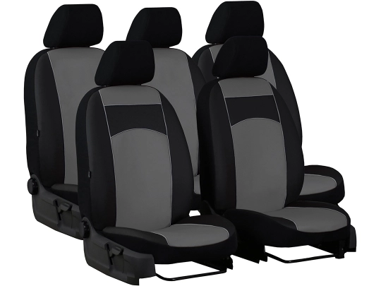 Pokrowce samochodowe do Citroen Berlingo XTR II 5m (2008-2018). Pokrowce miarowe skórzane w kolorze szary, pasują do Citroen Berlingo XTR II 5m (2008-2018).