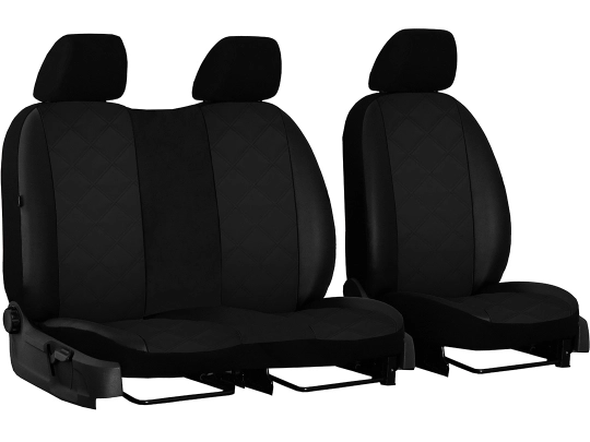 Pokrowce samochodowe do Citroen Berlingo II 2+1 (2008-2018). Pokrowce miarowe skórzane w kolorze K-2 (czarny), pasują do Citroen Berlingo II 2+1 (2008-2018).